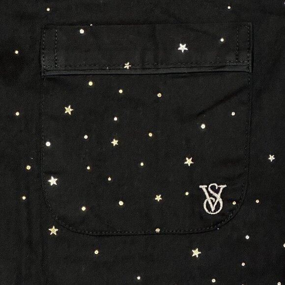 NWOT - Victoria's Secret Flannel Long Pajama Set - Celestial - Medium - Cozy Up - Picture 7 of 14